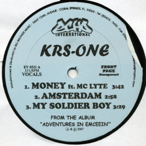 KRS-One – Money / Amsterdam / My Soldier Boy - 2007