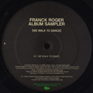 Franck Roger – We Walk To Dance (Album Sampler) - 2005