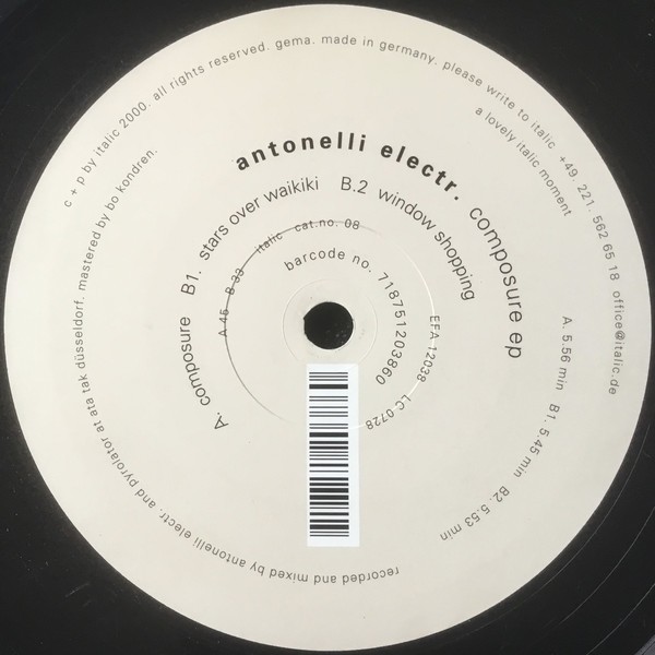 Antonelli Electr. – Composure EP - 2000