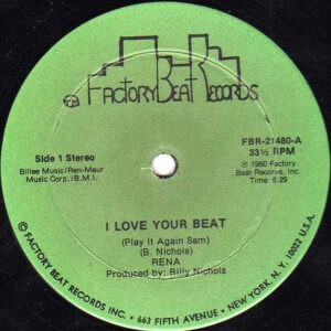 Rena – I Love Your Beat (Play It Again Sam) - 1980