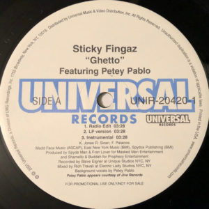Sticky Fingaz Feat. Petey Pablo & Columbo The Shining Star – Ghetto / Licken Off In Hip-Hop - 2001